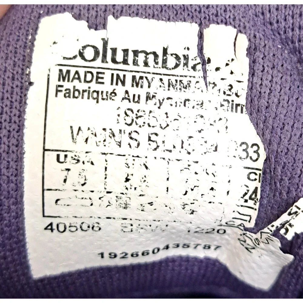 Columbia Redmond V2 Trekker Day Hikers Womens 7.5 Waterproof Gray Purple